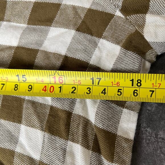 Madewell Medium NWT Gingham Collared Puff Sleeve Mini Dress Brown - Picture 5 of 6